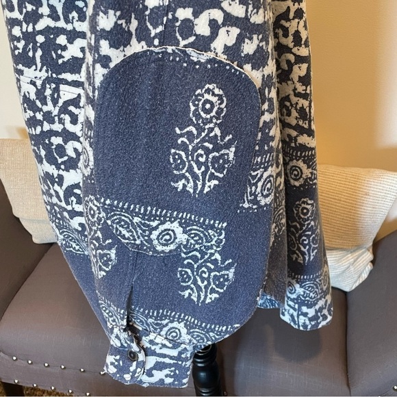 Free People Women's Ruby Navy Combo Shacket Jacket Size Medium NWT - Picture 7 of 10